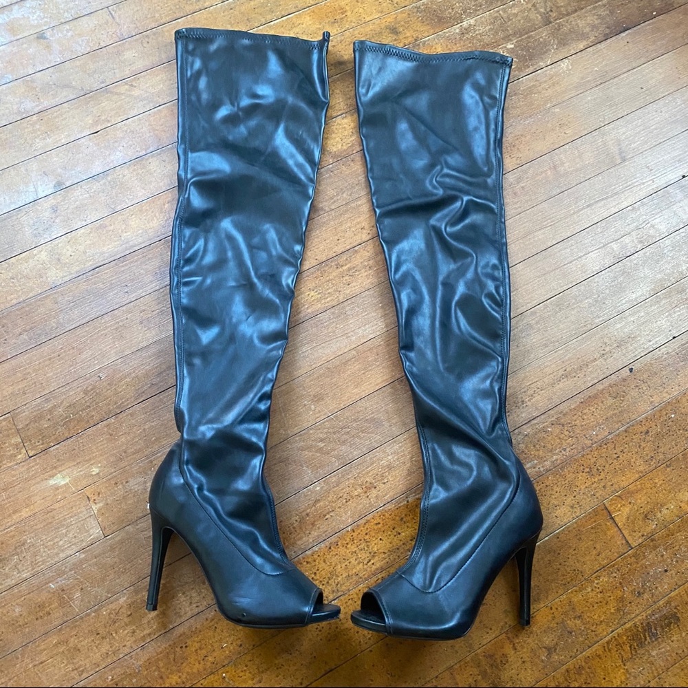 Black over the knee boots